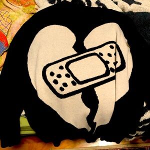 Broken Heart with Bandaid Sweater